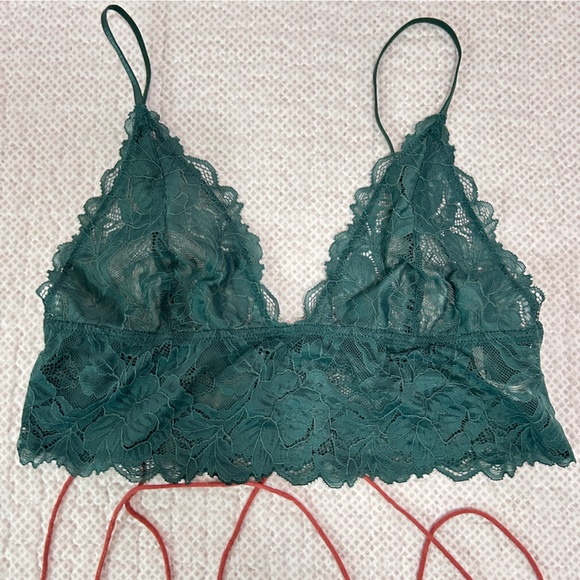 Free People Teal Lace Bralette - Picture 2 of 4